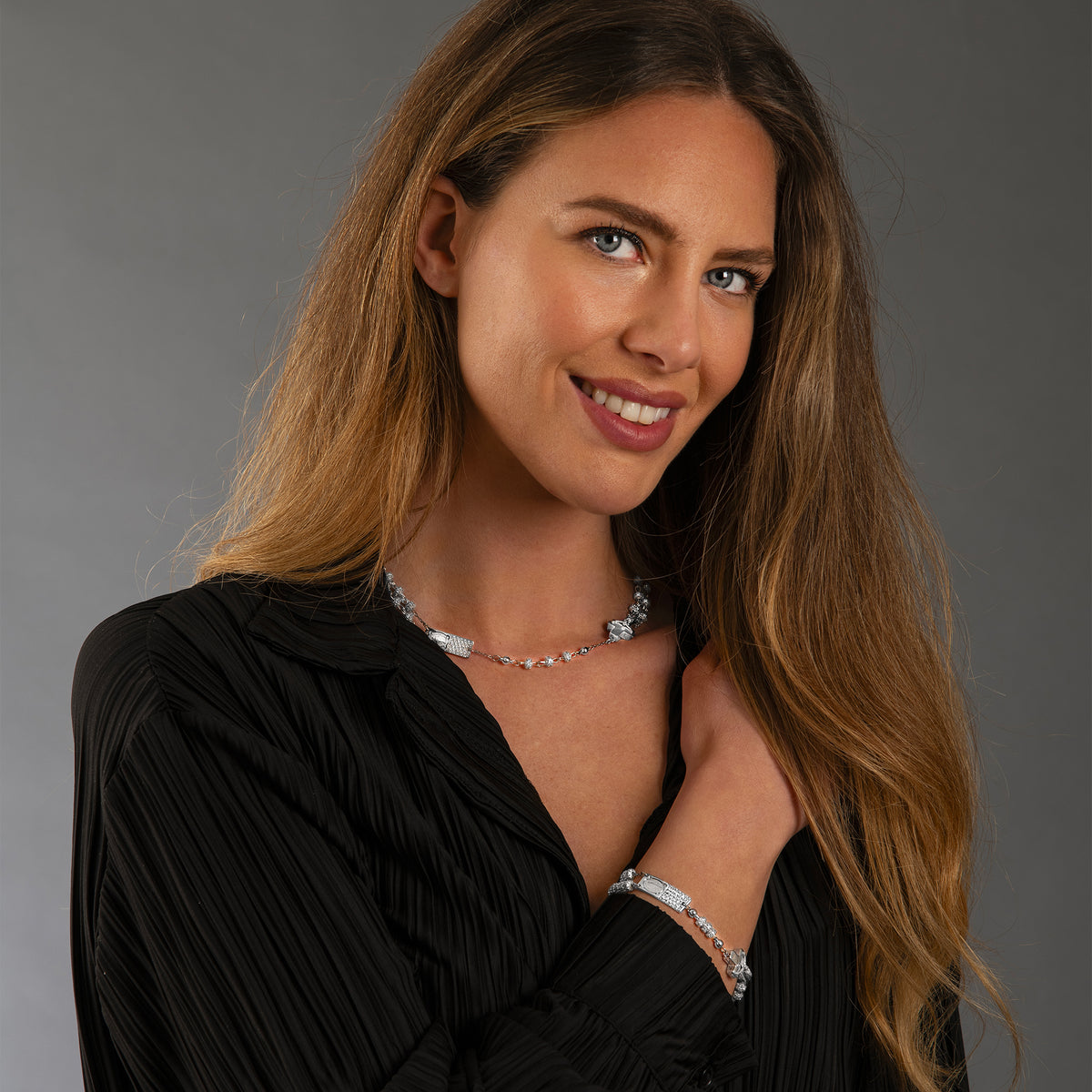 Handmade Rosalet® necklace in silver