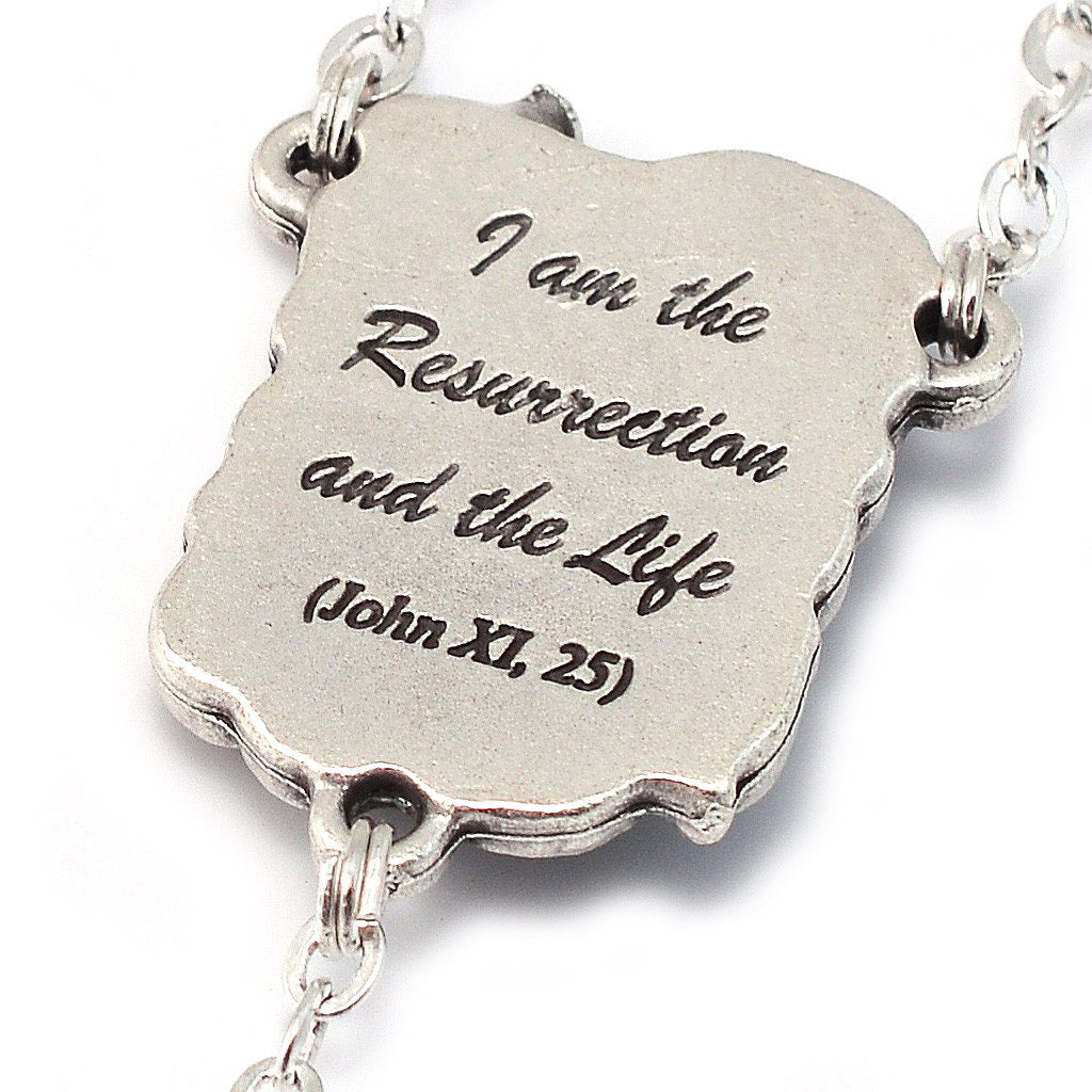 Rosario argentato Lourdes