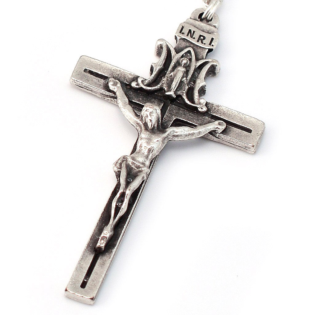 Annunciation Rosary, Silver & Jade