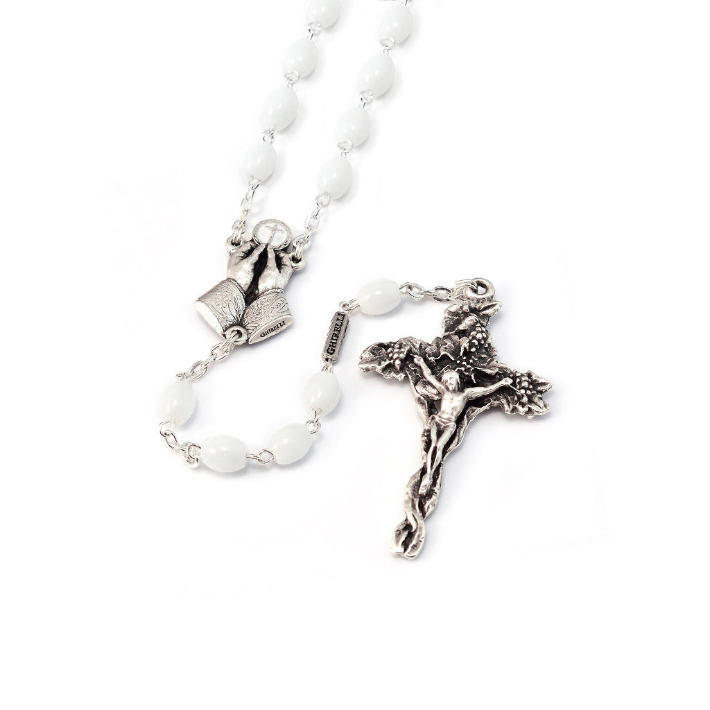 Rosario argentato Santa Eucarestia