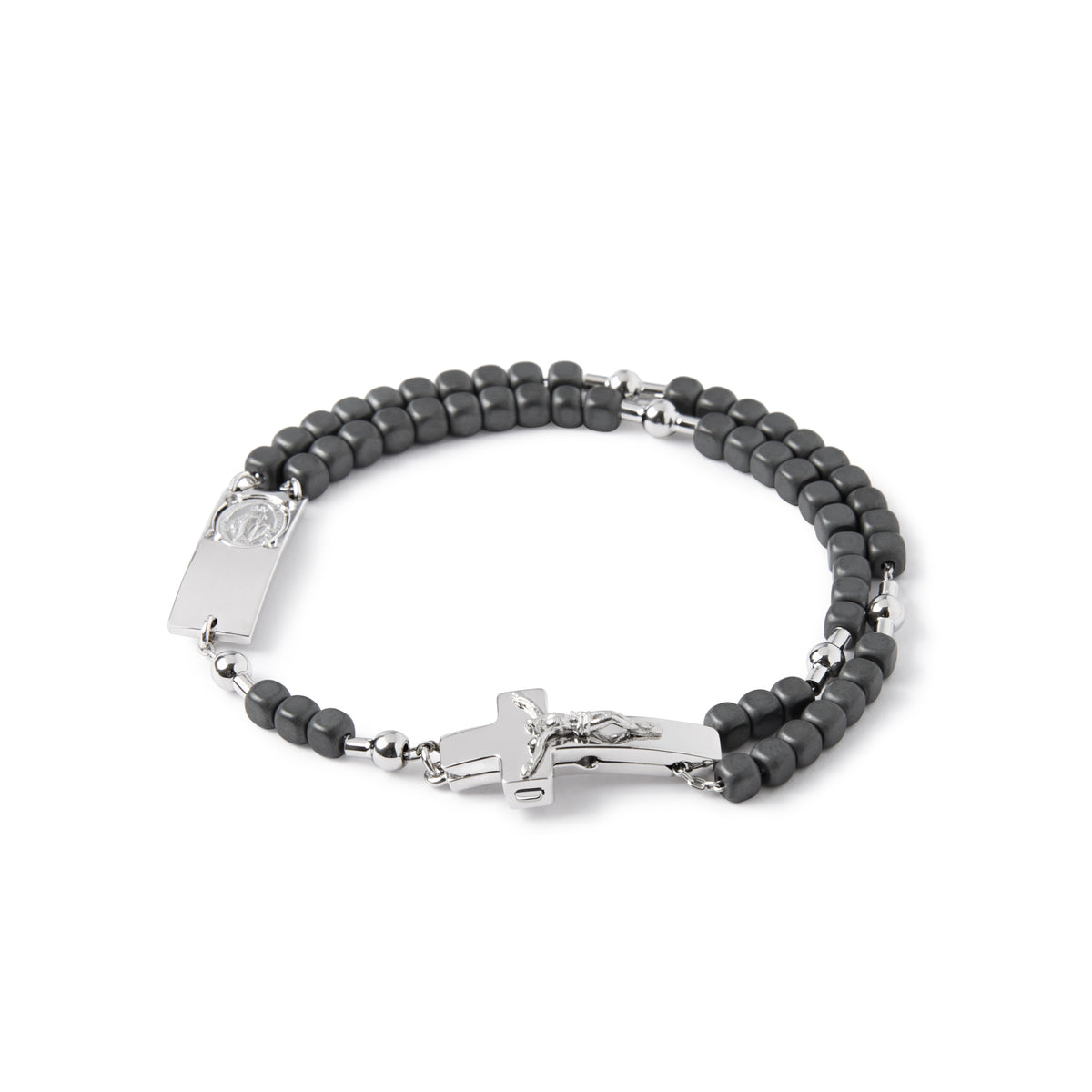 Rosalet® bracelet with matte hematite beads
