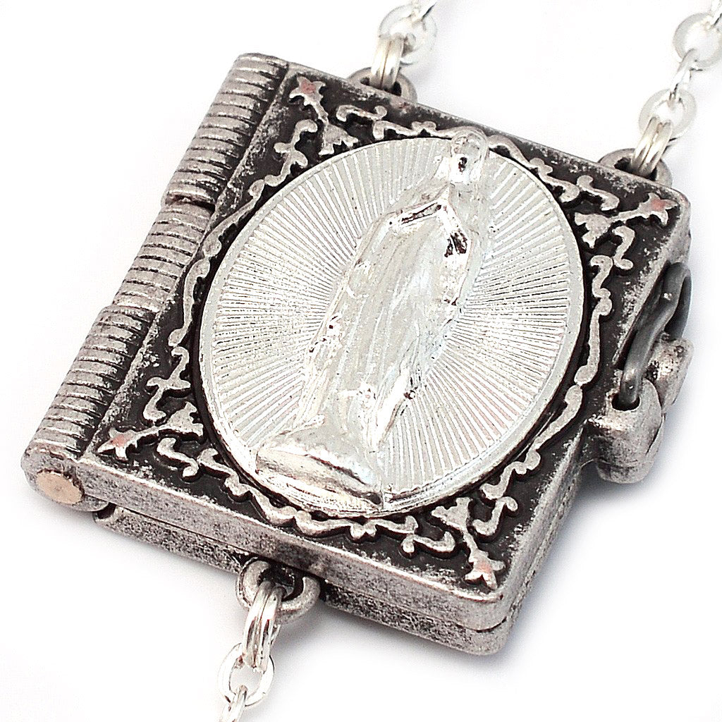 Rosario argentato Lourdes