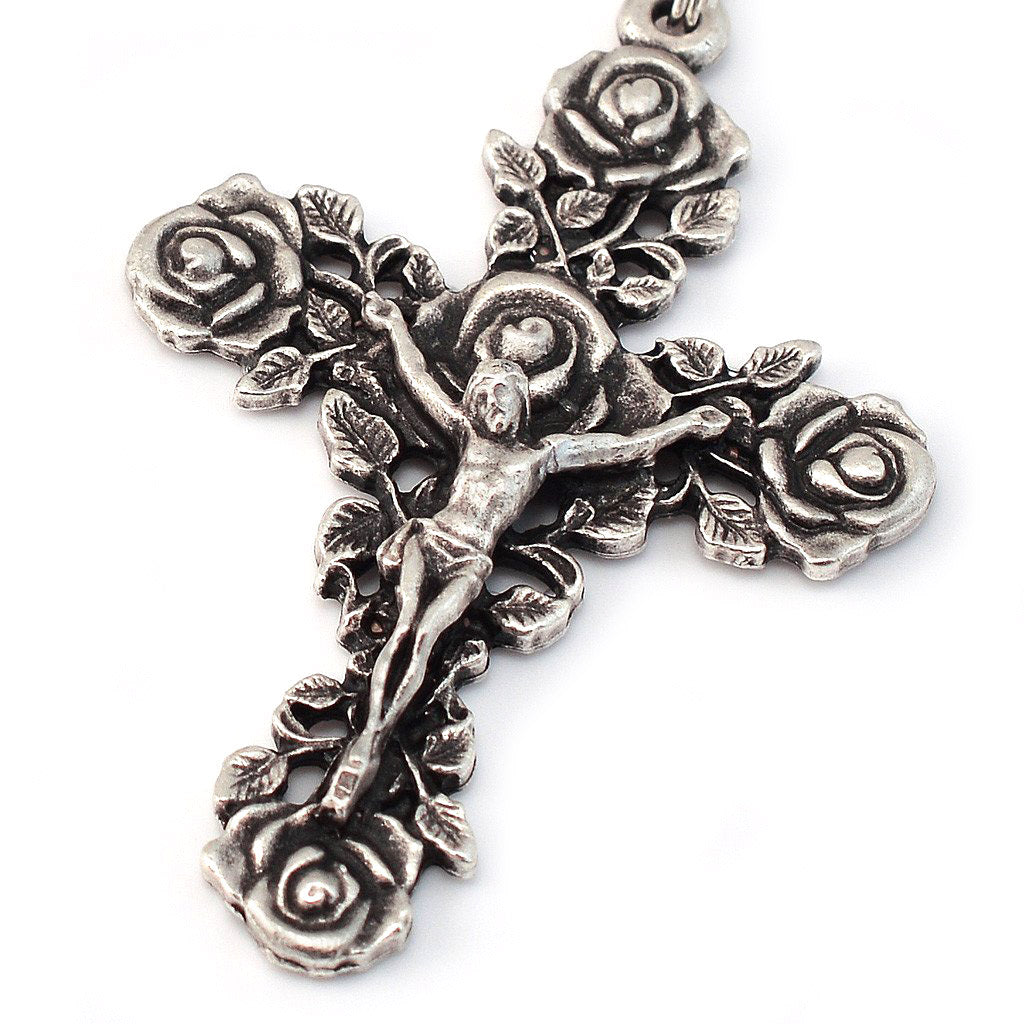 Rosario argentato Amore Materno di Maria