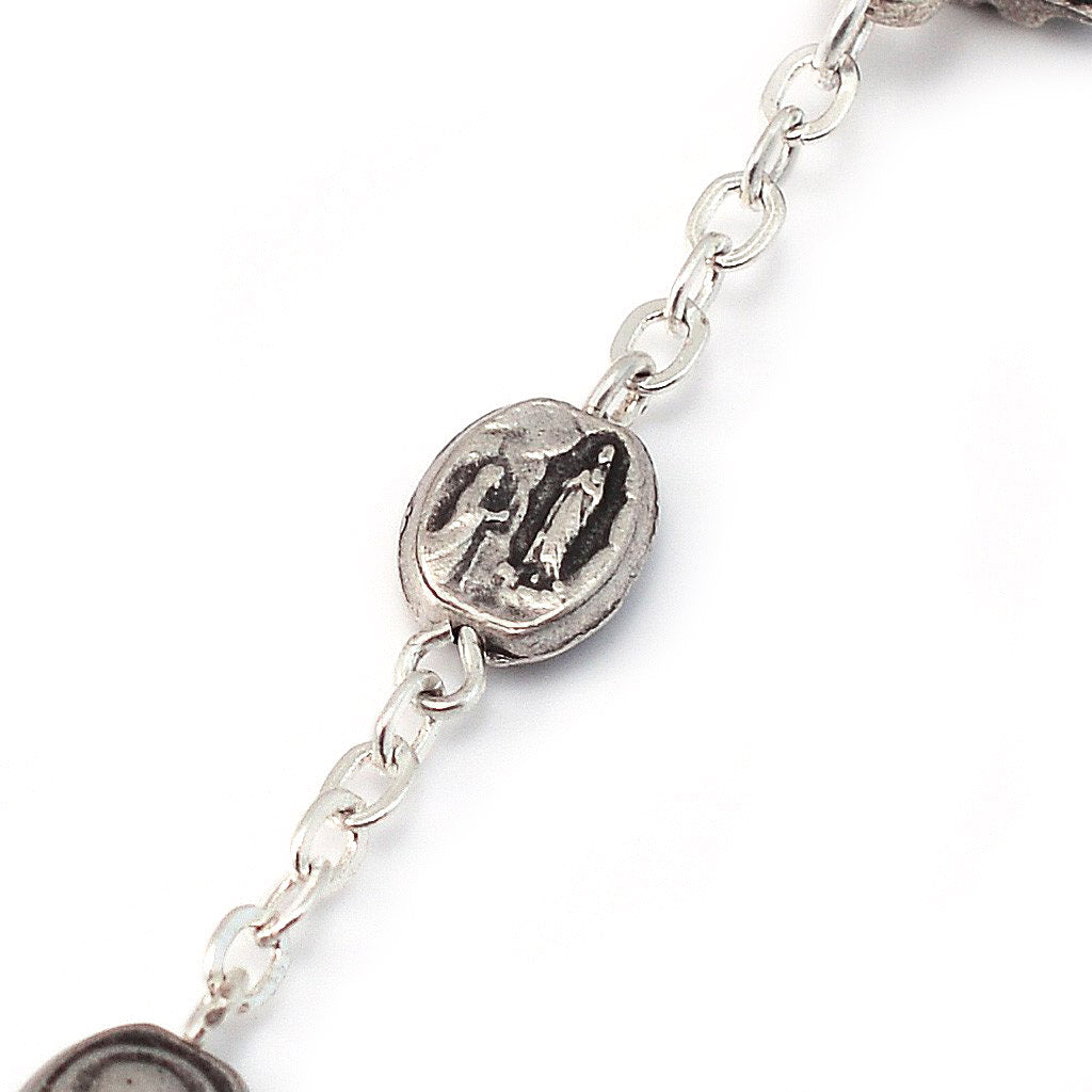 Rosario argentato Lourdes