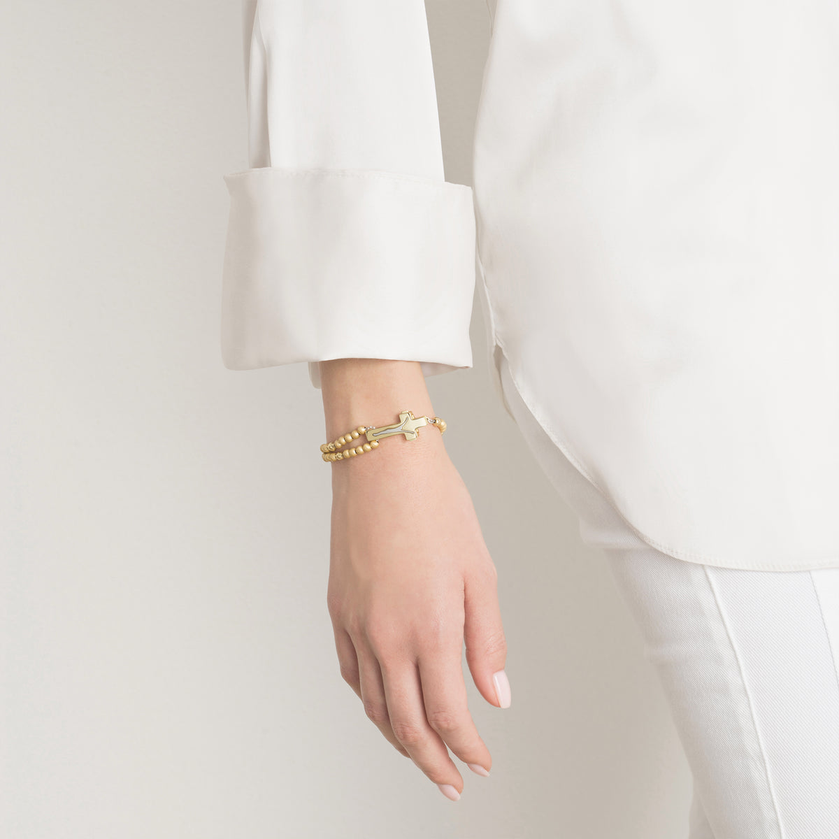 Contemporary Rosalet with sterling silver and gold finishes