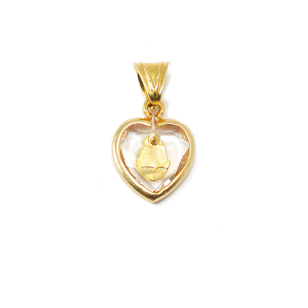 Crystal Heart Pendant with Gold plated