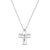Crystal Cross Pendant with Sterling Silver, Large
