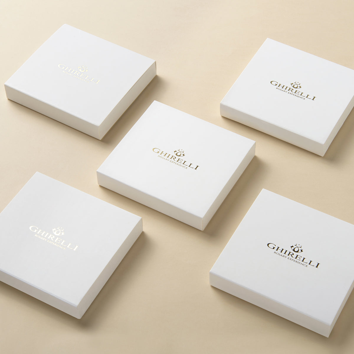 ROSALET® PERLE QUADRATE IN EMATITE OPACA, PATER ROTONDO ARGENTO STERLING, TRADIZIONALE