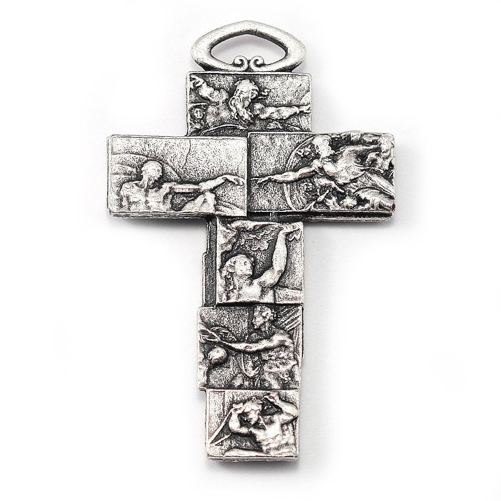 The Sistine Chapel Rosary in Silver with Hematite Beads