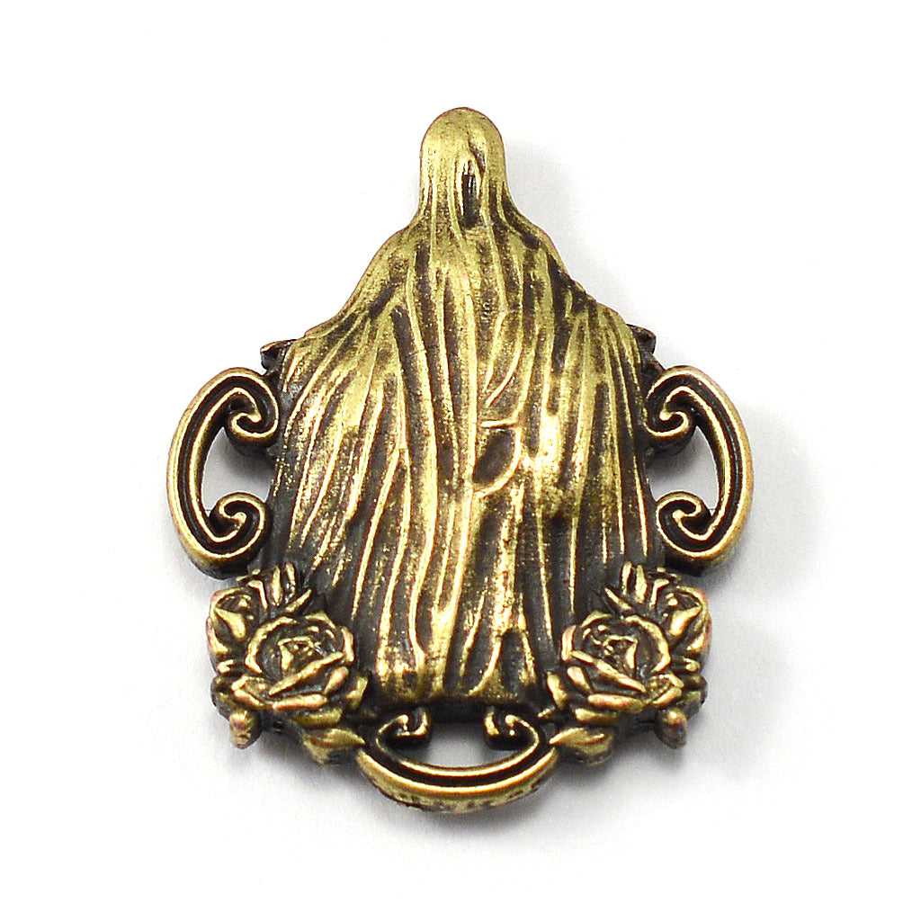 Medjugorje Queen of Peace Rosary with Genuine Murano Bead, Blue