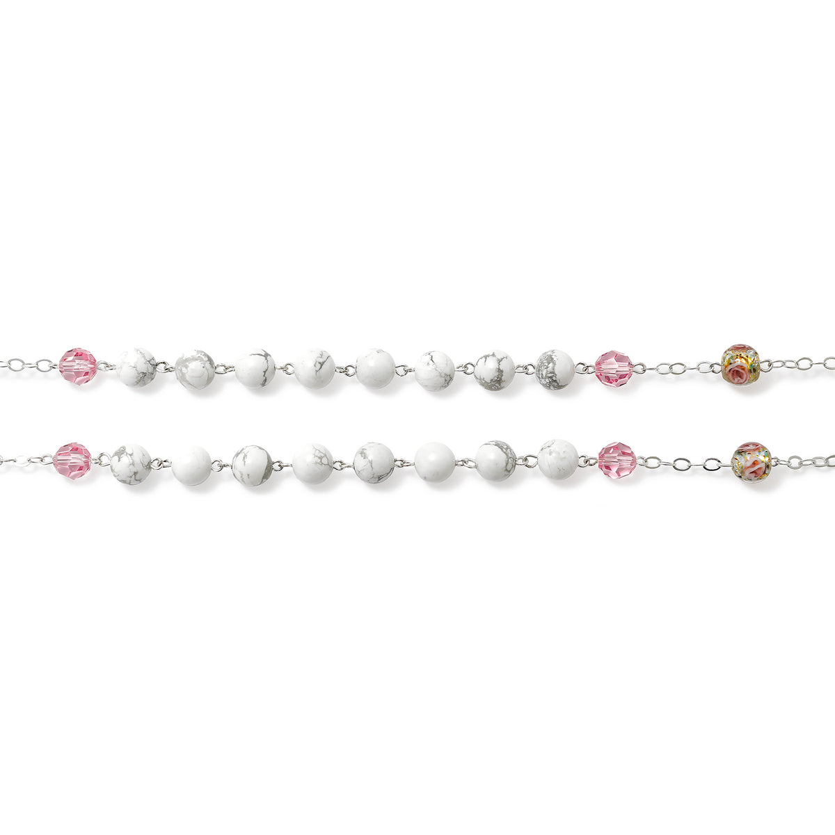 Our Lady of Fatima Rosary with Crystal, Blush - Ghirelli Srl - ROW