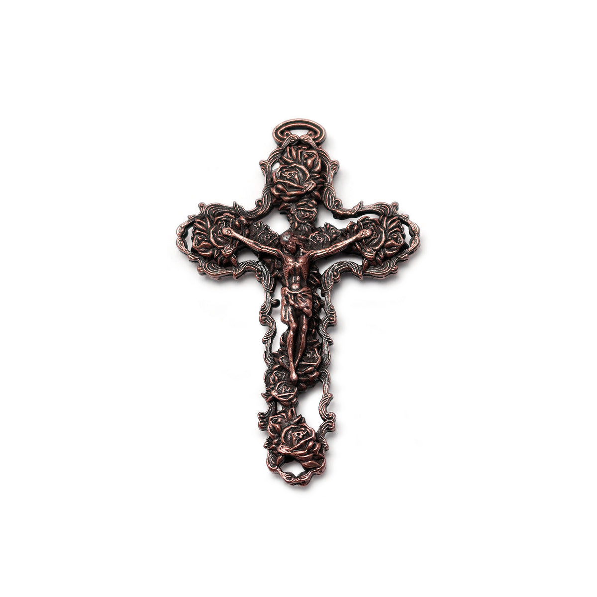 Women's Copper Rosary with Lilac Murano Glass