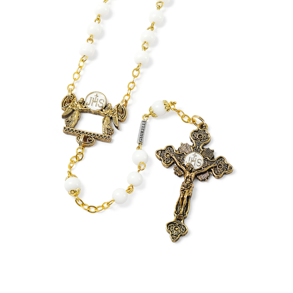 Holy Communion Eucharistic Rosary in Gold Plated