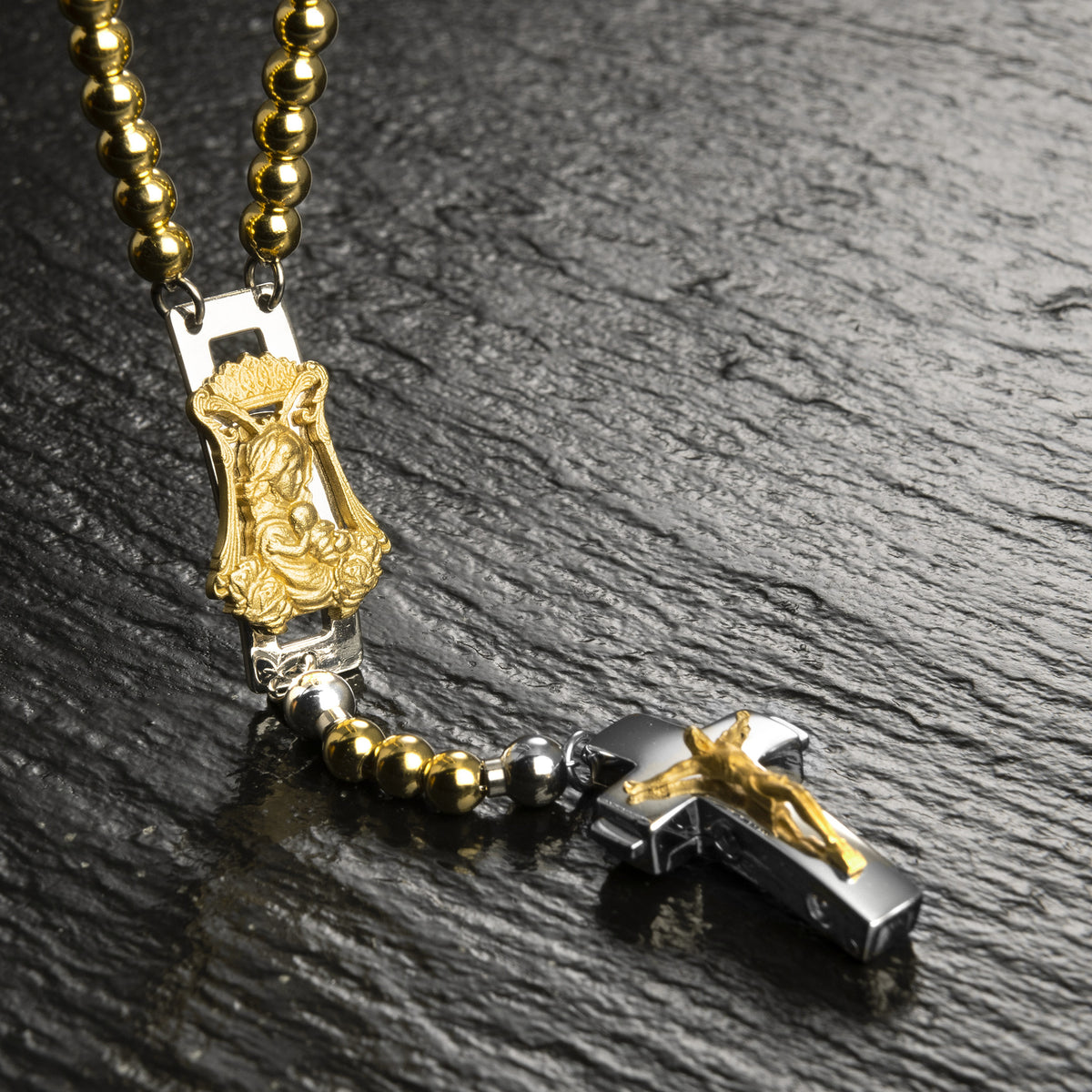 ROSALET® DEVOZIONALE - PERLE D&#39;ORO ROTONDE