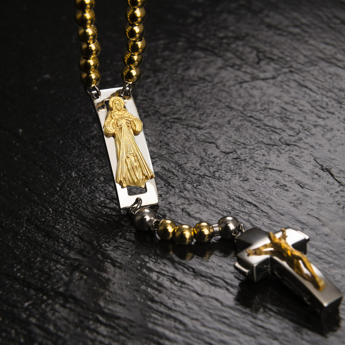 DEVOTIONAL ROSALET® - ROUND GOLD BEADS - Ghirelli Srl - ROW
