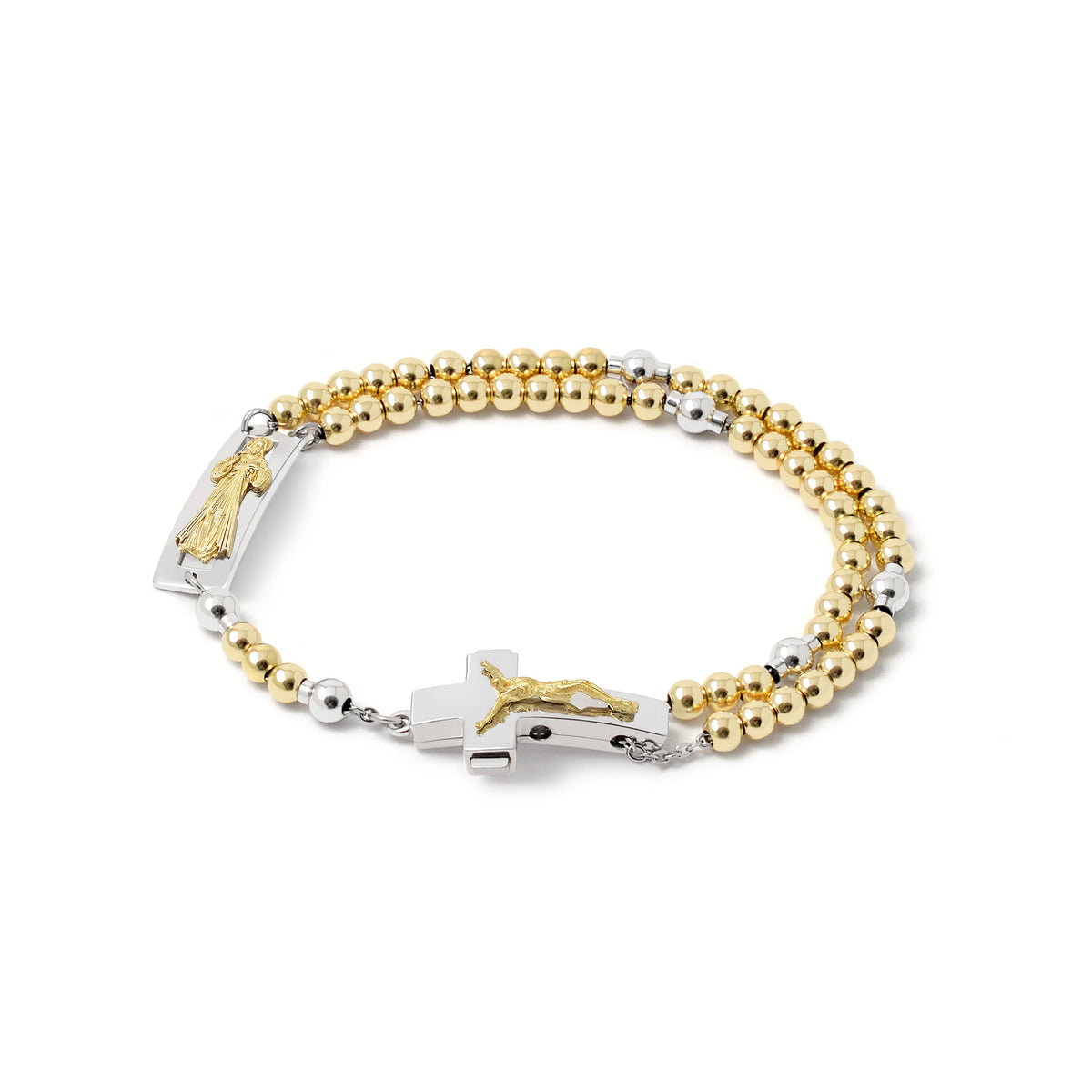DEVOTIONAL ROSALET® - ROUND GOLD BEADS - Ghirelli Srl - ROW