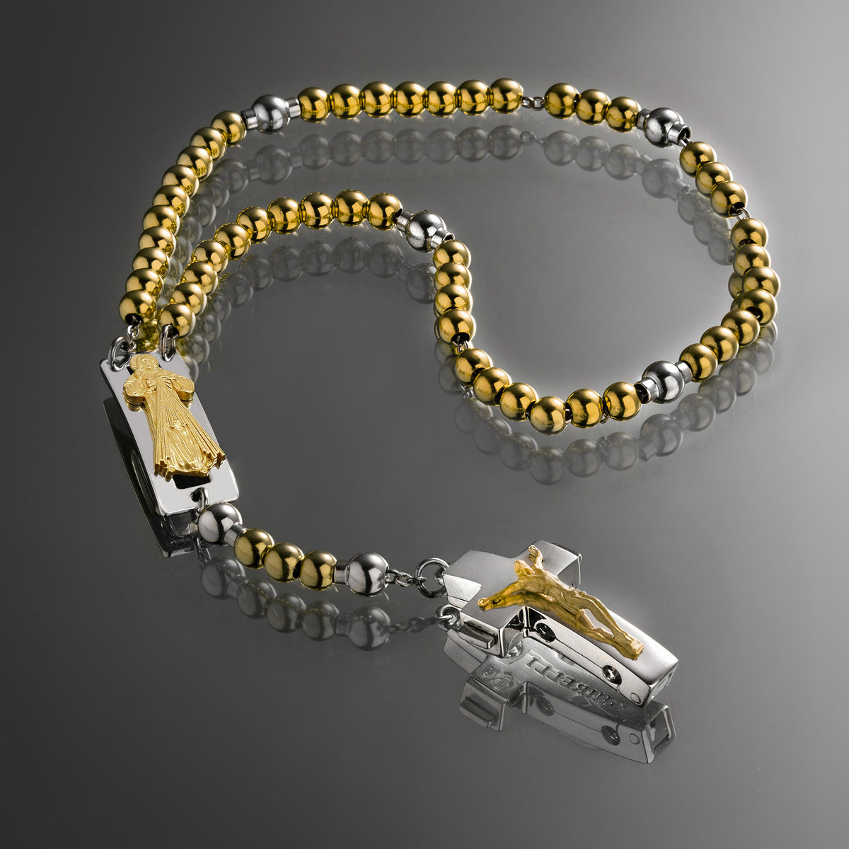 DEVOTIONAL ROSALET® - ROUND GOLD BEADS - Ghirelli Srl - ROW