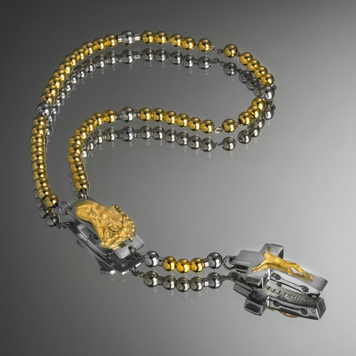 DEVOTIONAL ROSALET ROUND GOLD BEADS