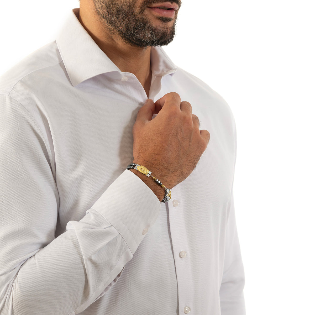 ROSALET® DEVOZIONALE - PERLE QUADRATE IN EMATITE LUCIDA