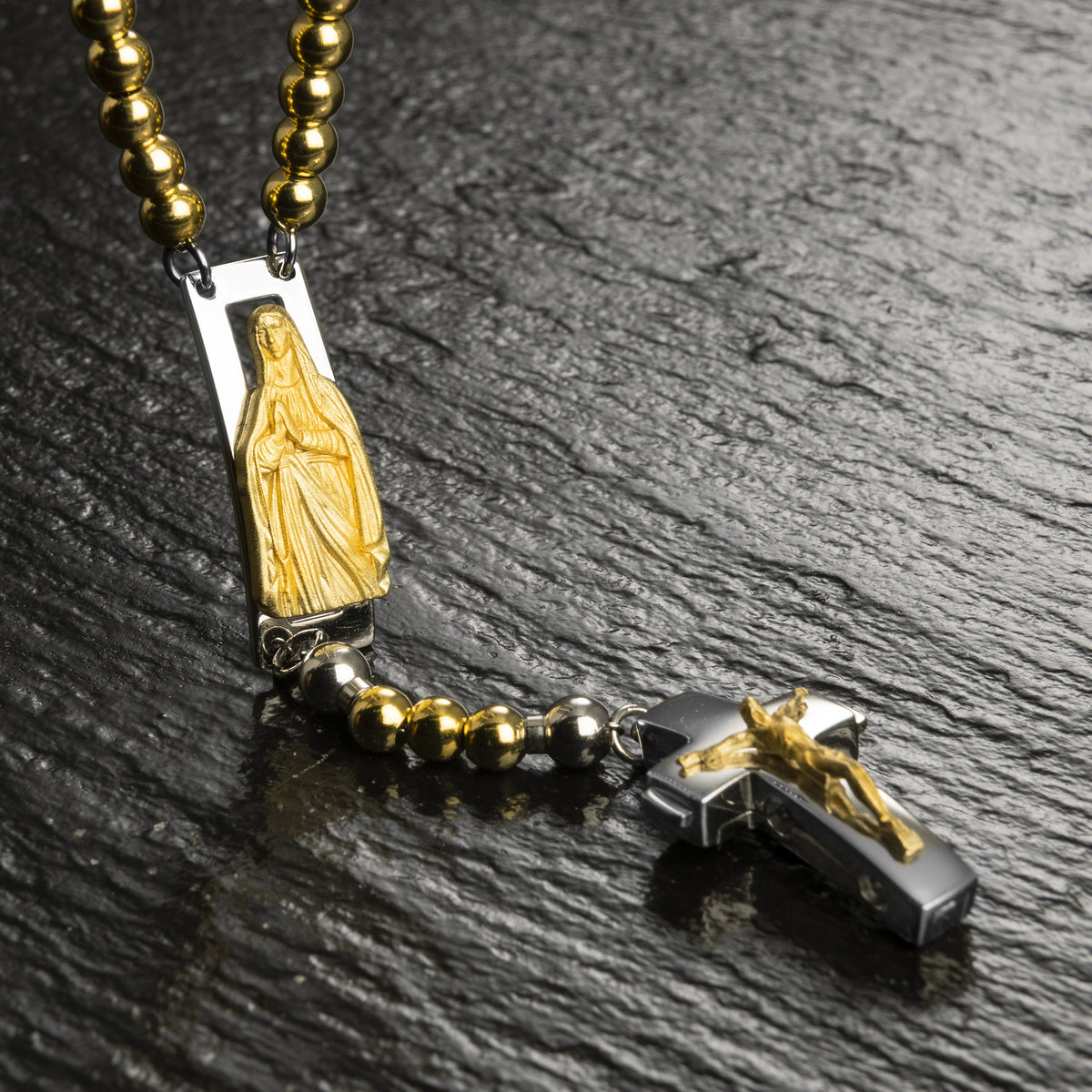 ROSALET® DEVOZIONALE - PERLE D&#39;ORO ROTONDE