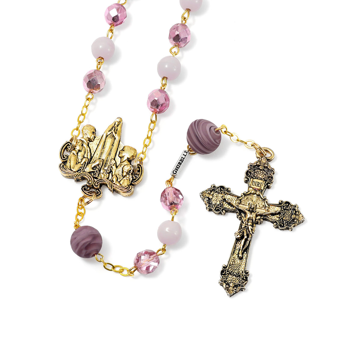 Rosaries for the Family, Pink &amp; Purple Murano Glass - Ghirelli Srl - ROW
