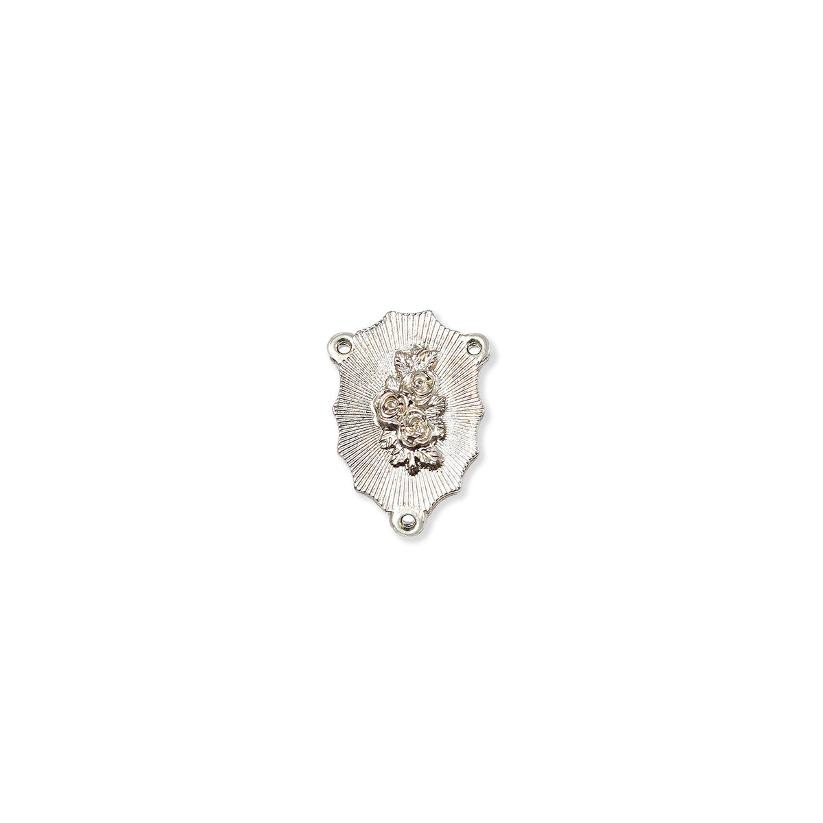 Lourdes Virgo Maria Roses Violet Two-Toned Glass Nickel Rosary - Ghirelli Srl - ROW