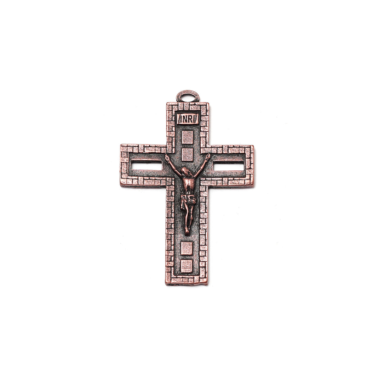 Rosario per la famiglia con perle in aulite turchese e rame