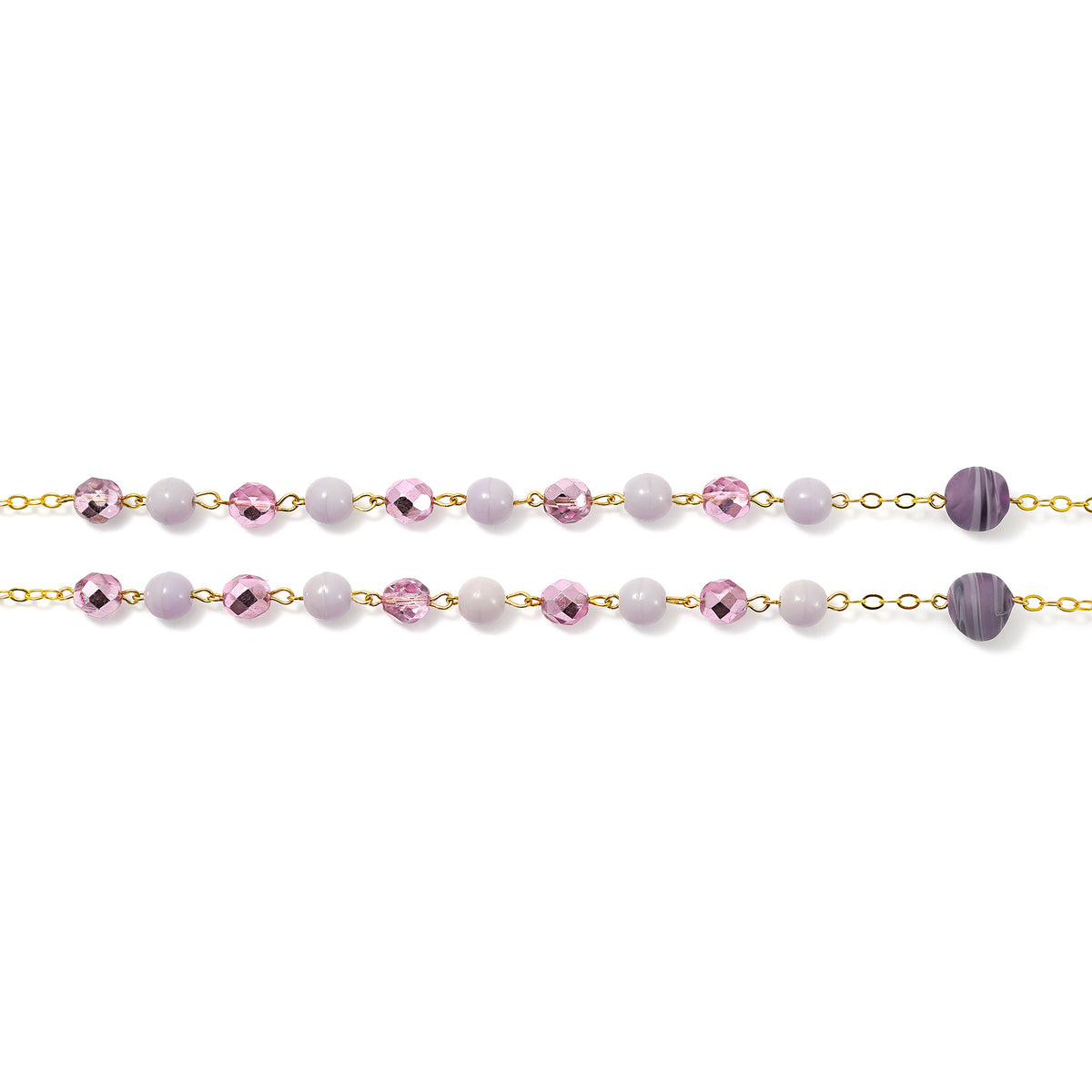 Rosaries for the Family, Pink &amp; Purple Murano Glass - Ghirelli Srl - ROW