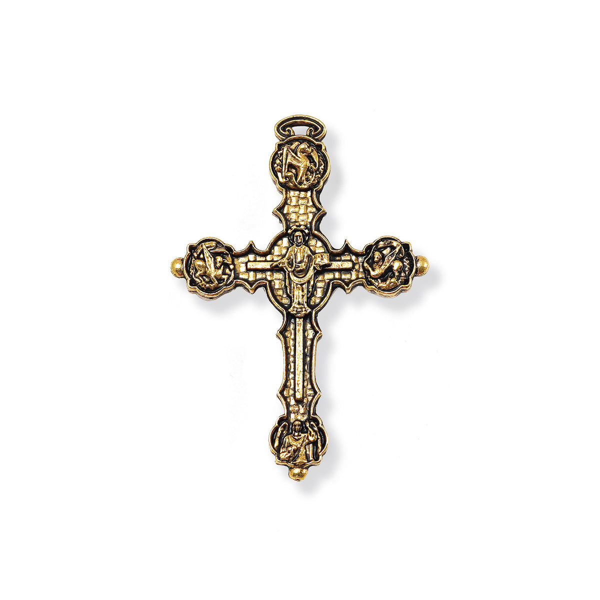 Saint Francis and Saint Clare of Assisi Gold Rosary