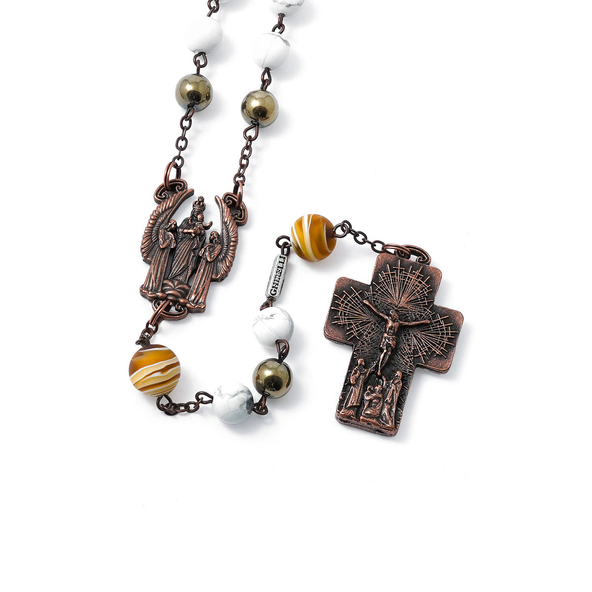 The Holy Mass Rosary | With Genuine Murano Glass and Hematite