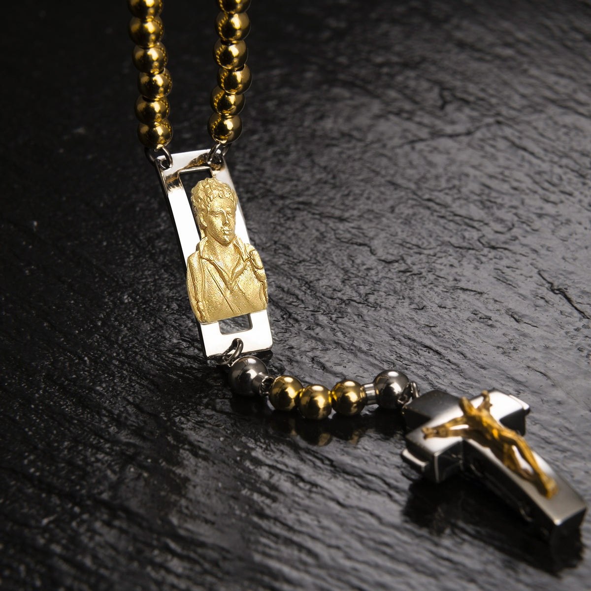 ROSALET® DEVOZIONALE - PERLE D&#39;ORO ROTONDE