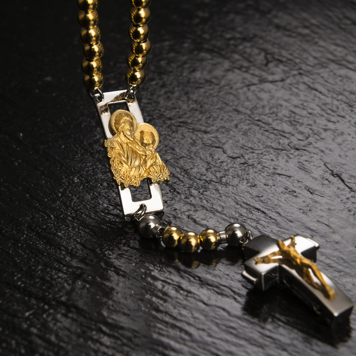 ROSALET® DEVOZIONALE - PERLE D&#39;ORO ROTONDE