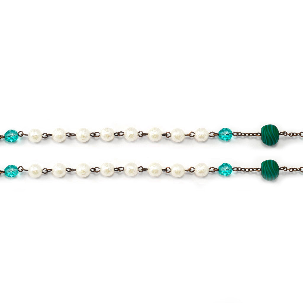 Our Lady of Knock Queen of Ireland Rosary with Murano Glass