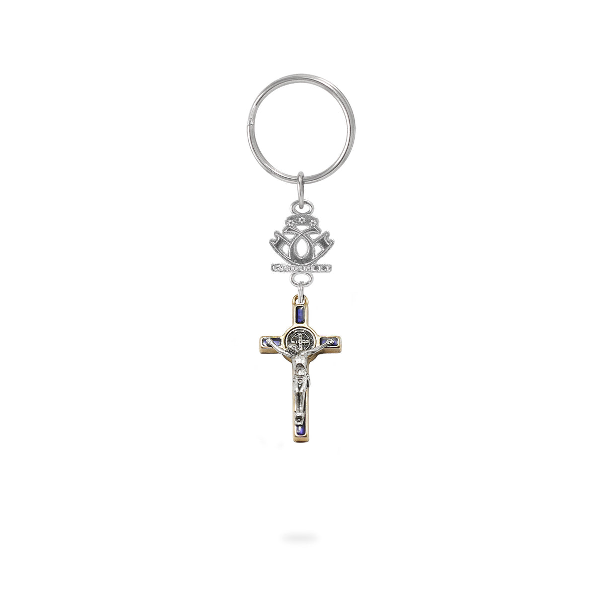 St. Benedict Crucifix in gold plated finish  | Key Chain