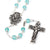 Mary's Motherly Love Collection Turquoise & Silver Rosary