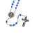 Mary's Motherly Love Collection Blue & Silver Rosary - 5mm