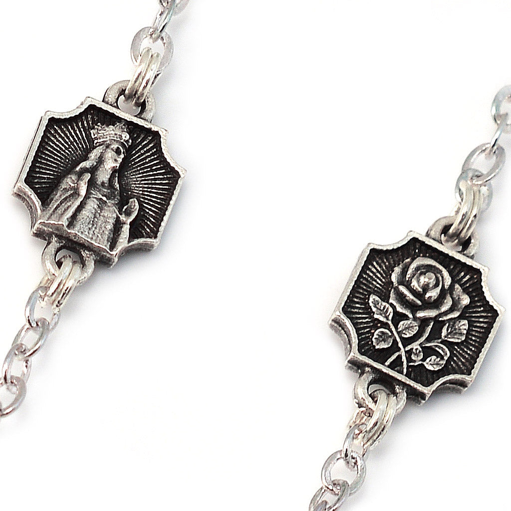 Rosario argentato Apparizione di Knock