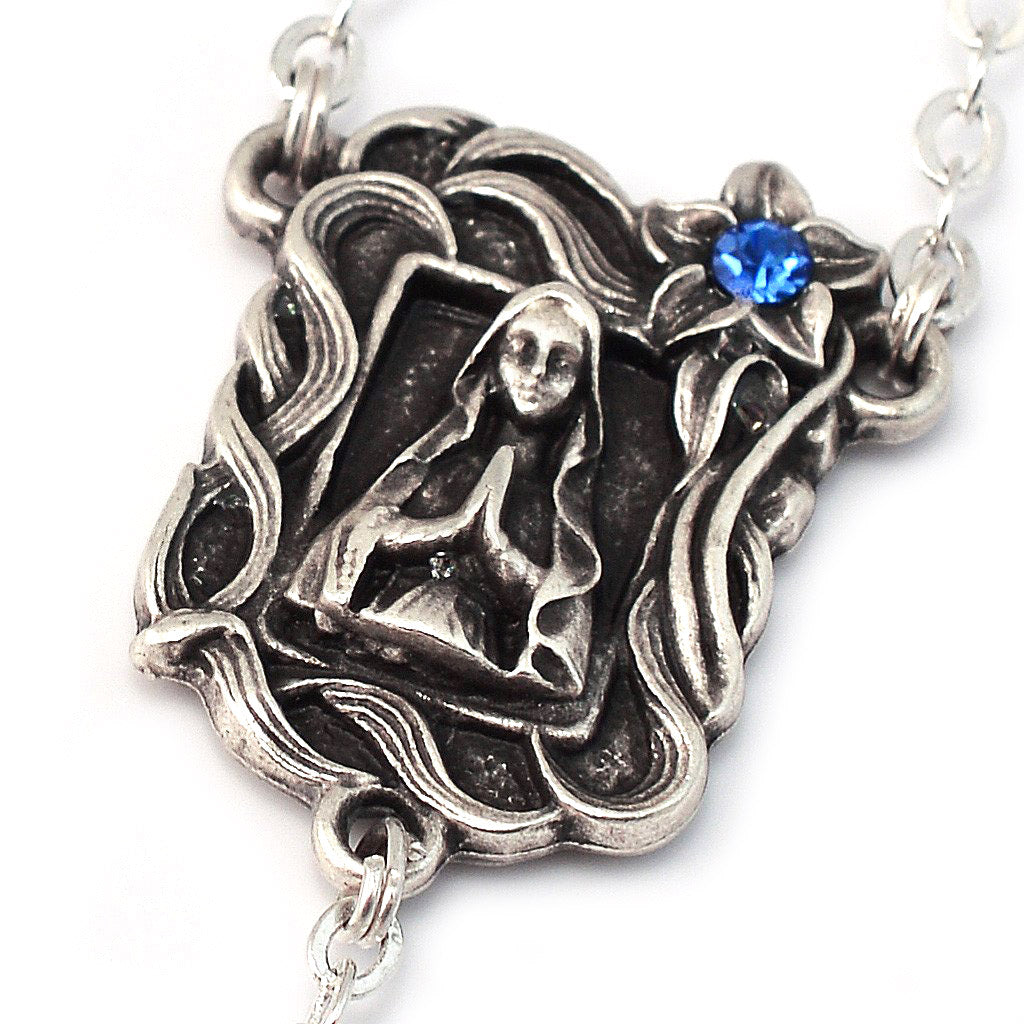 Rosario argentato Lourdes