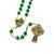 Saint Patrick Green Enamel, Faceted Glass & Gold Rosary