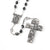The Sistine Chapel Rosary in Silver with Black Crystal Beads