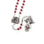 Saint Faustina Divine Mercy Rosary with Faceted Bohemian Glass Beads