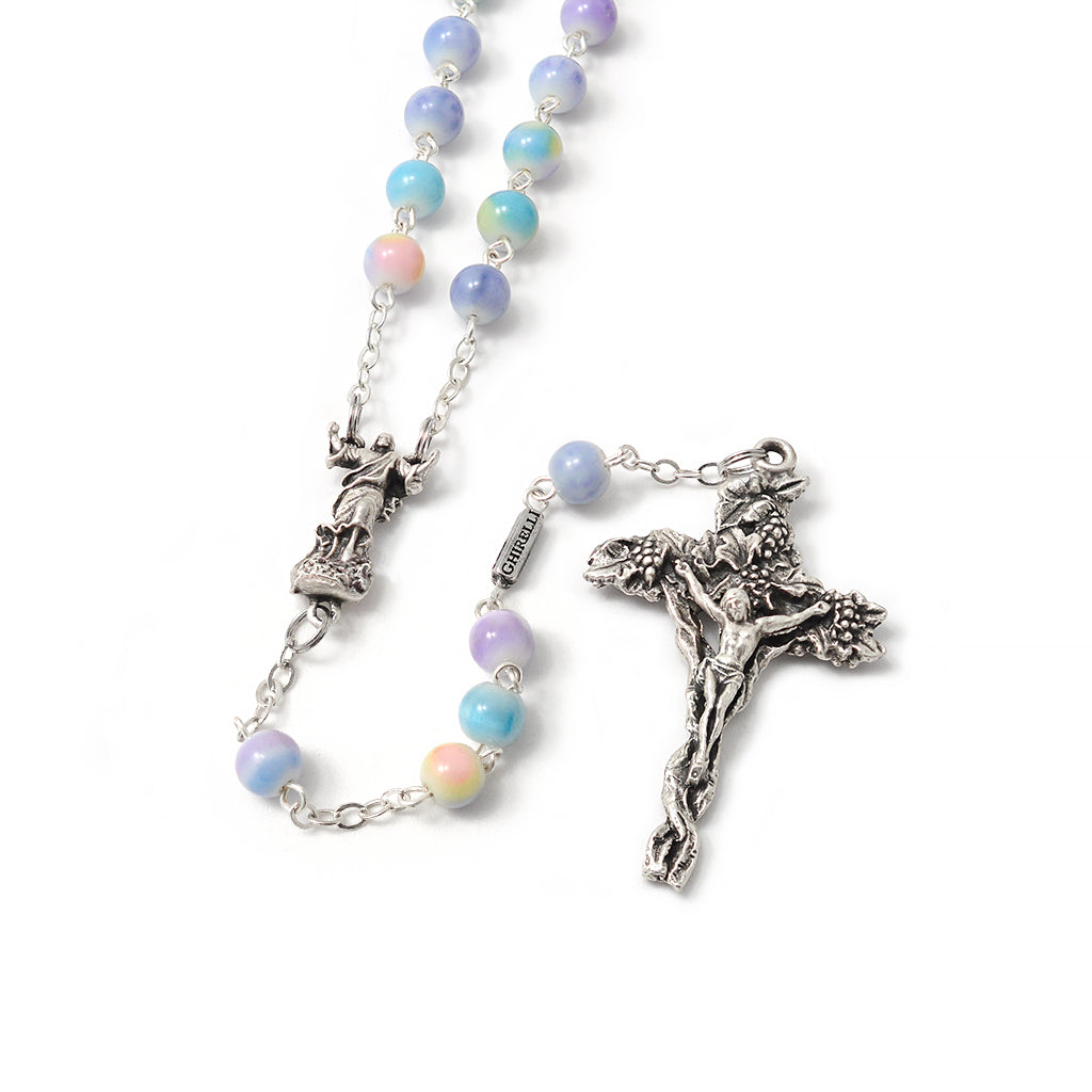 Holy Easter Glass &amp; Silver Rosary