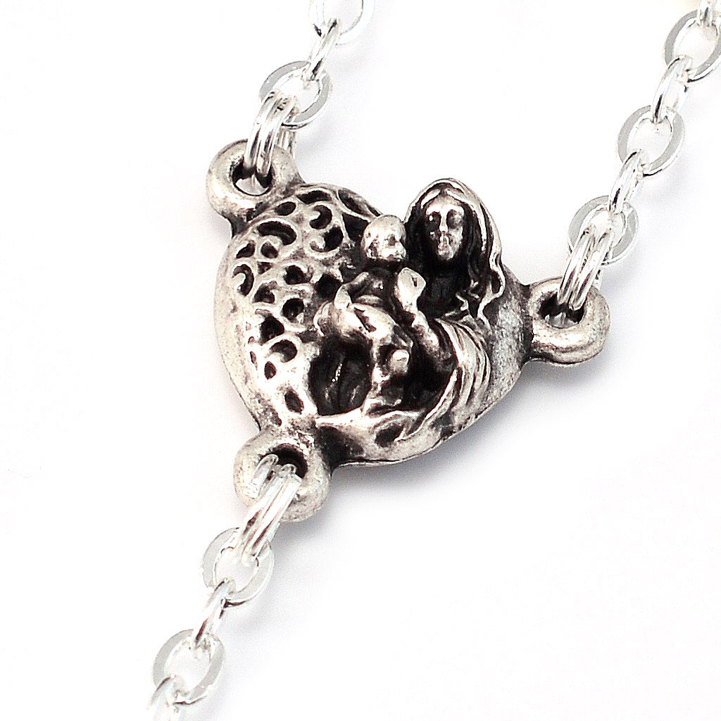 Rosario argentato Santa Comunione