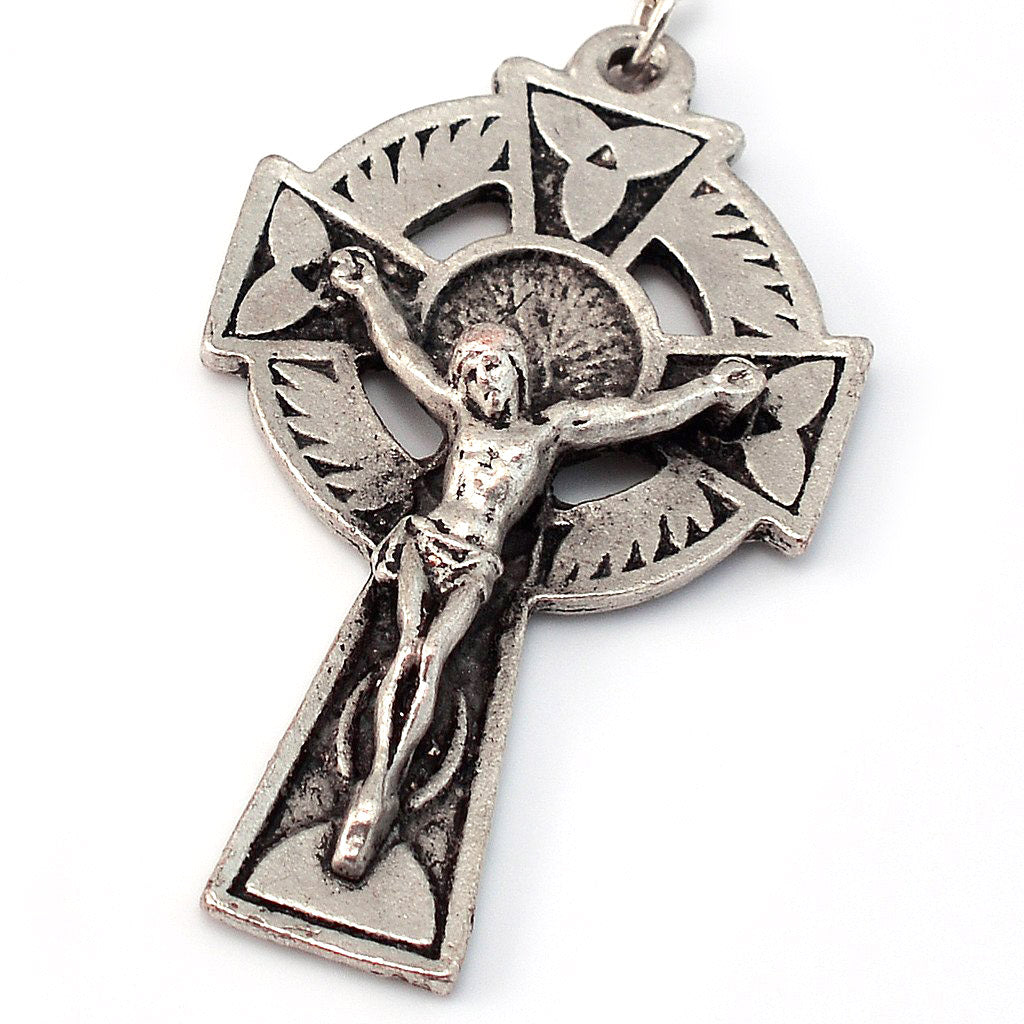 Saint Patrick Malachite &amp; Silver Rosary