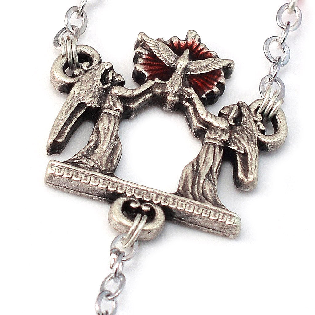 Rosario argentato Santa Cresima