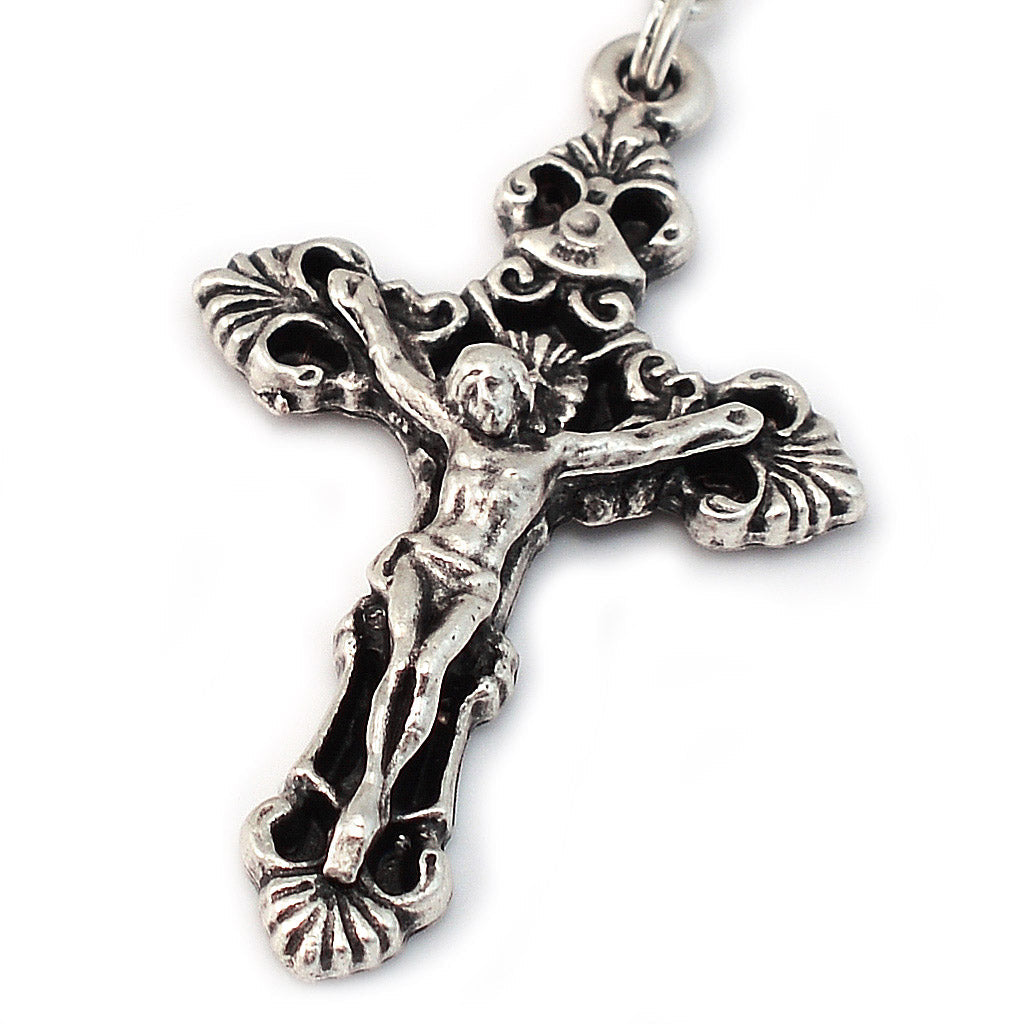 Saint Jacinta Marto Pure White &amp; Silver Rosary