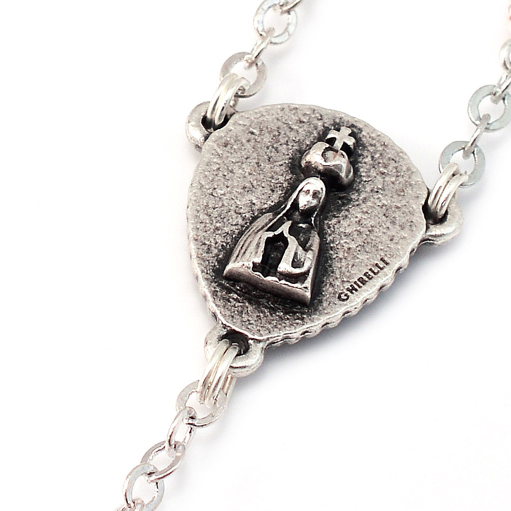 Saint Jacinta Marto Sky Blue &amp; Silver Rosary