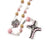 Our Lady of Fatima Rosary with Genuine Murano Glass, Pink