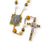 Saint Benedict Booklet Rosary with Murano Beads & Gold