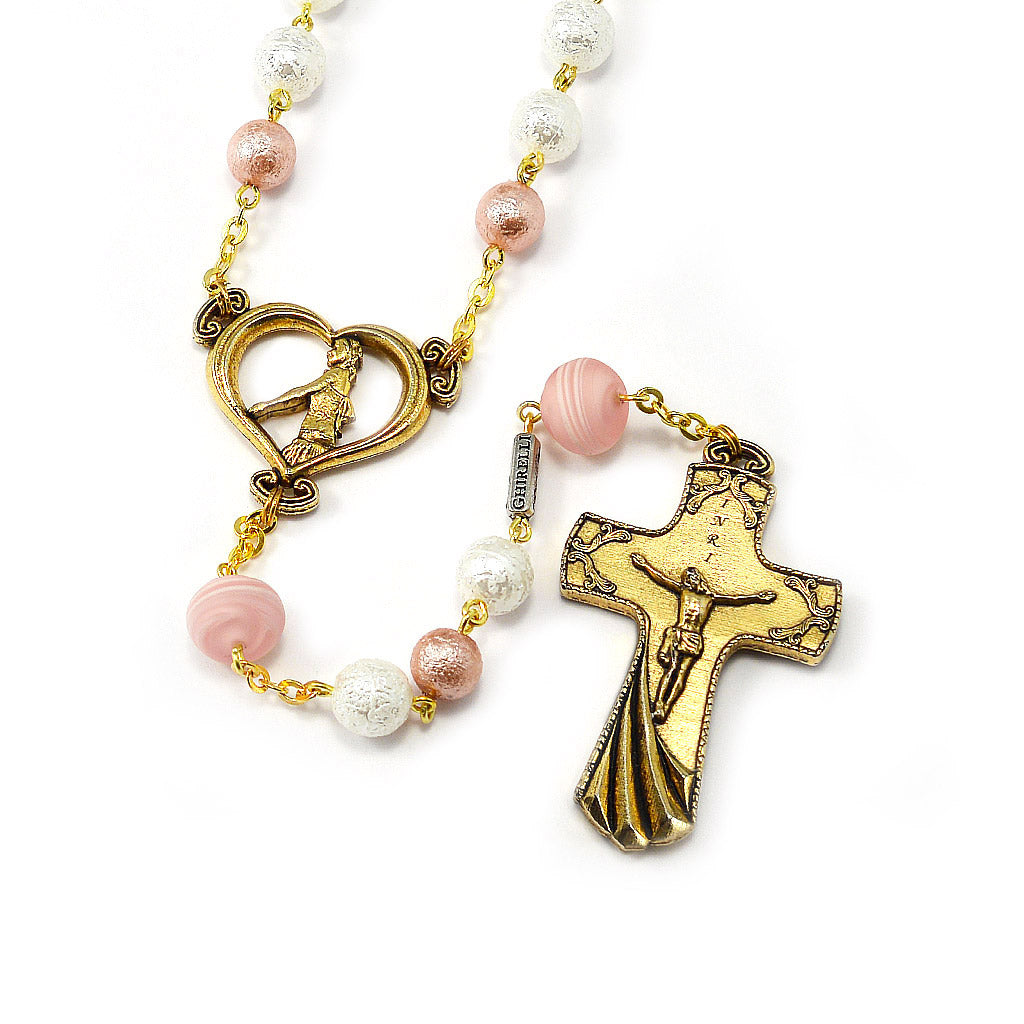 Wedding Rosary for the Bride with Genuine Murano Glass